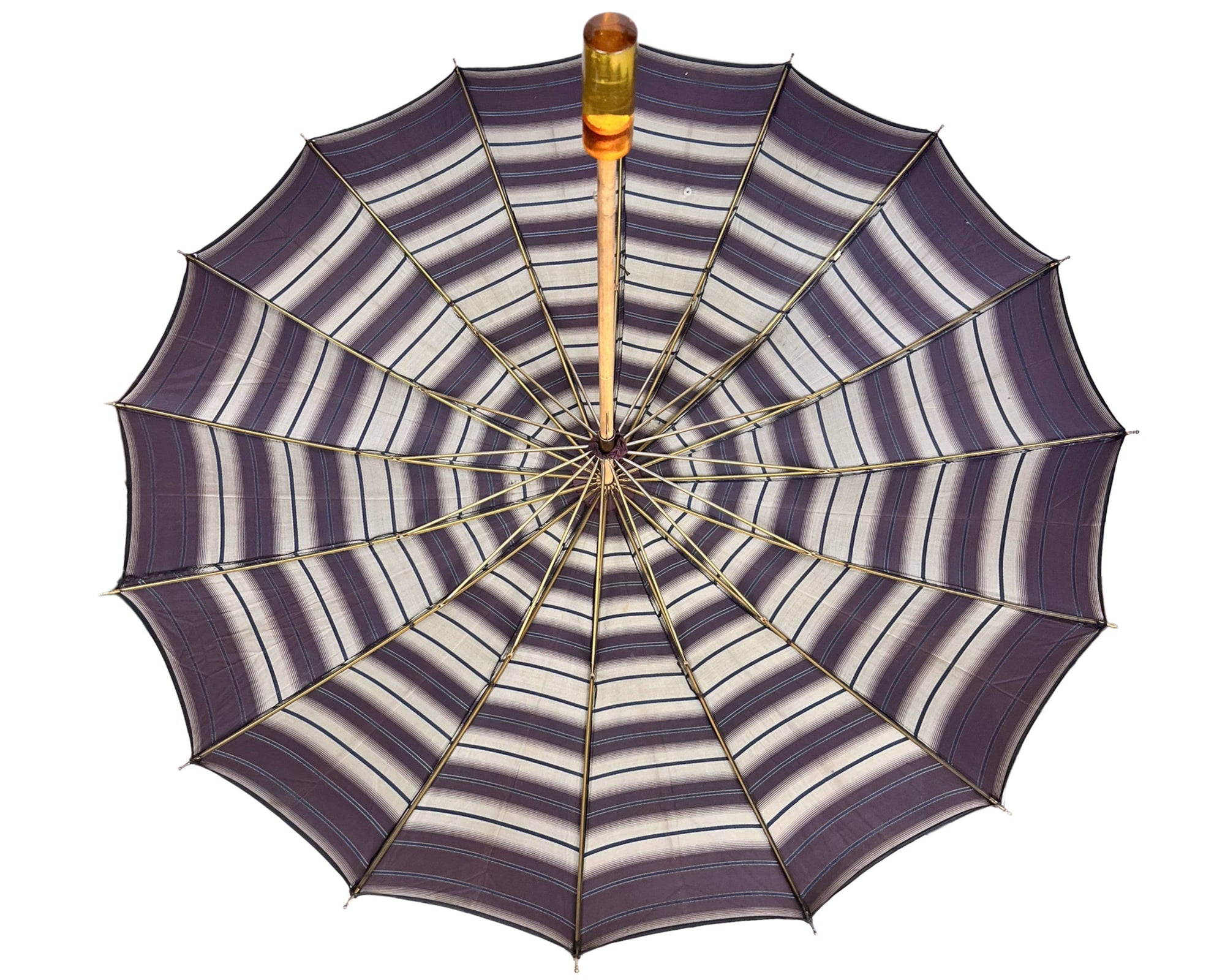 Vintage 1940s Umbrella Apple Juice Bakelite Handle - Poppy's Vintage Clothing