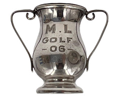 Miniature Antique Golf Sterling Silver Trophy Cup ML 1906 - Poppy's Vintage Clothing