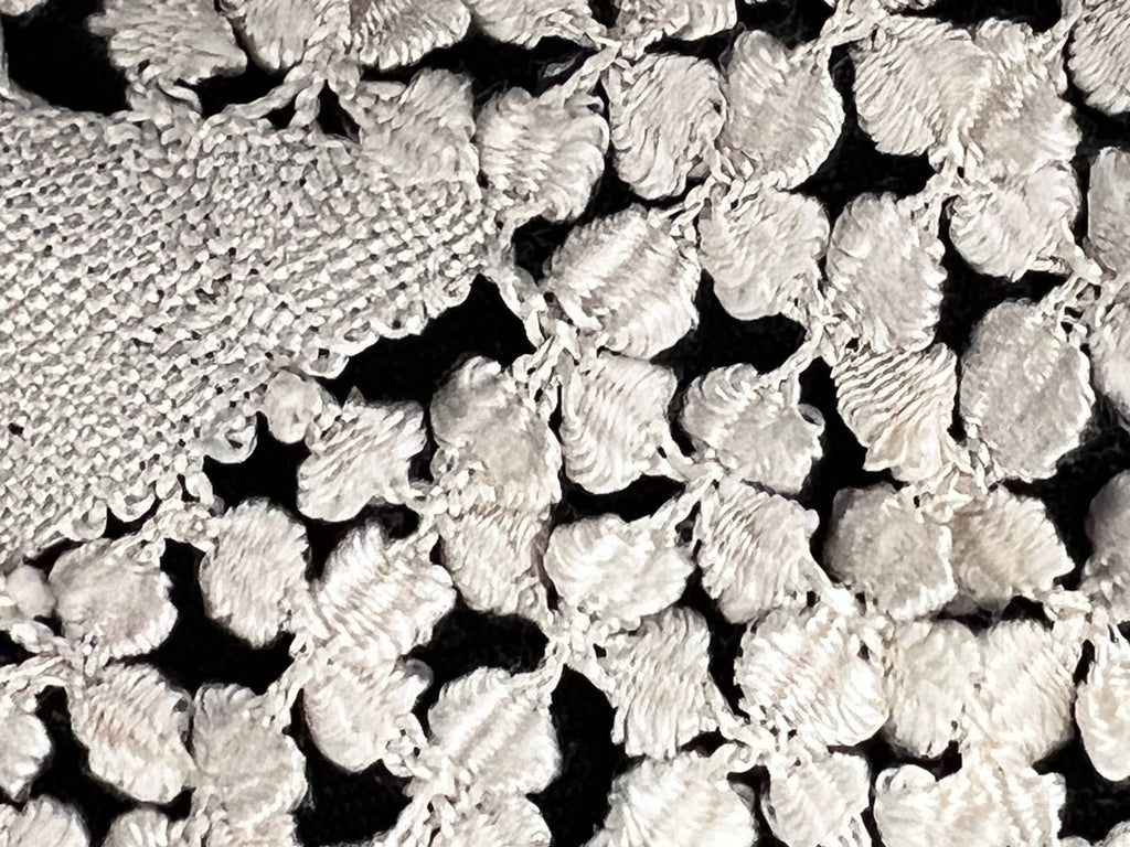 Large Antique Maltese Silk Lace Collar Hand Made Victorian Era - Poppy's Vintage Clothing