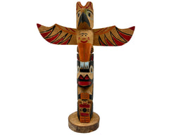 Vintage First Nations Ditidaht Totem Pole by Joseph Shaw Nitinaht British Columbia 6.5 - Poppy's Vintage Clothing