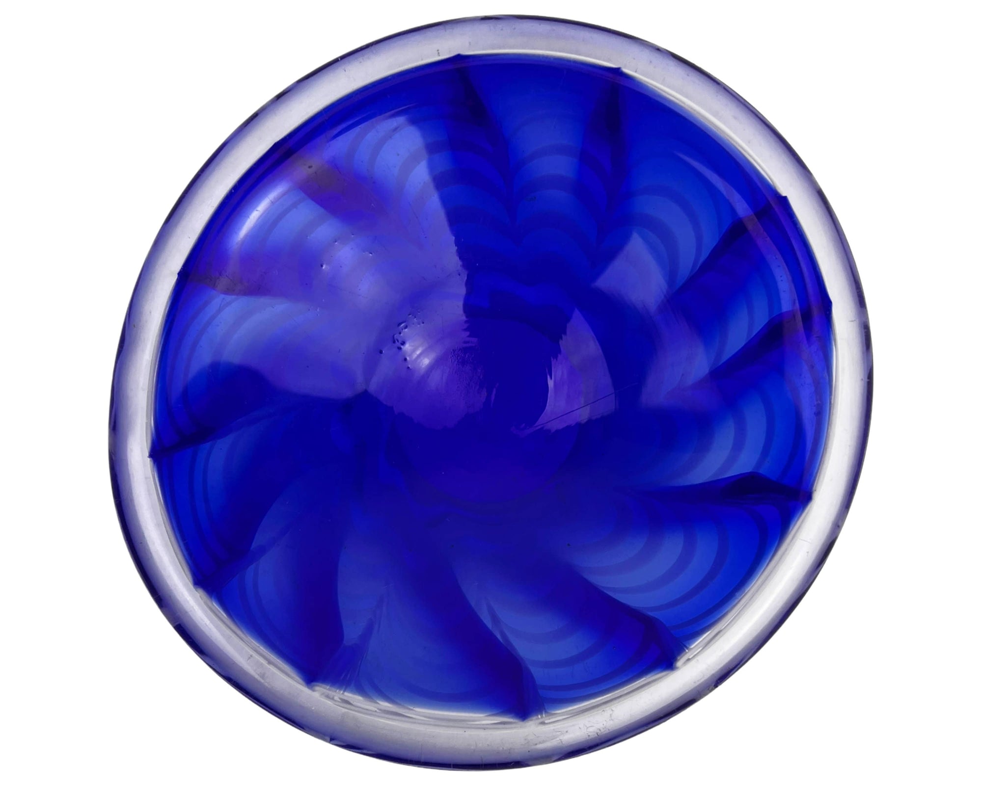 Rare Vintage 1950s Flygsfors Glass Bowl Paul Kedelv Signed 1954 - Poppy's Vintage Clothing