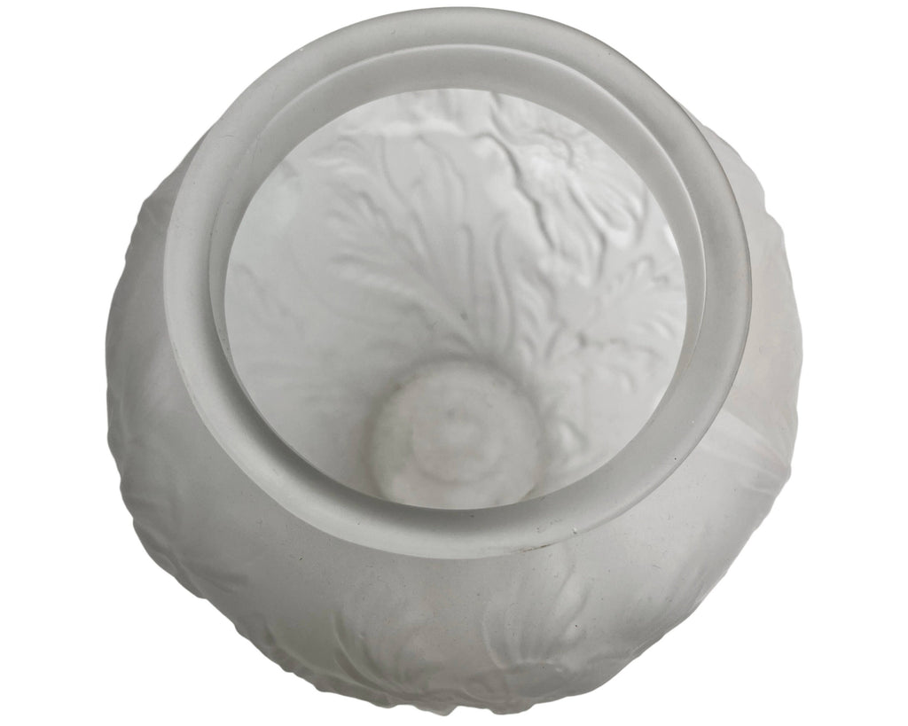 1920s Consolidated Art Glass Deco Martele Vase Poppies Pattern Satin Glass - Poppy's Vintage Clothing