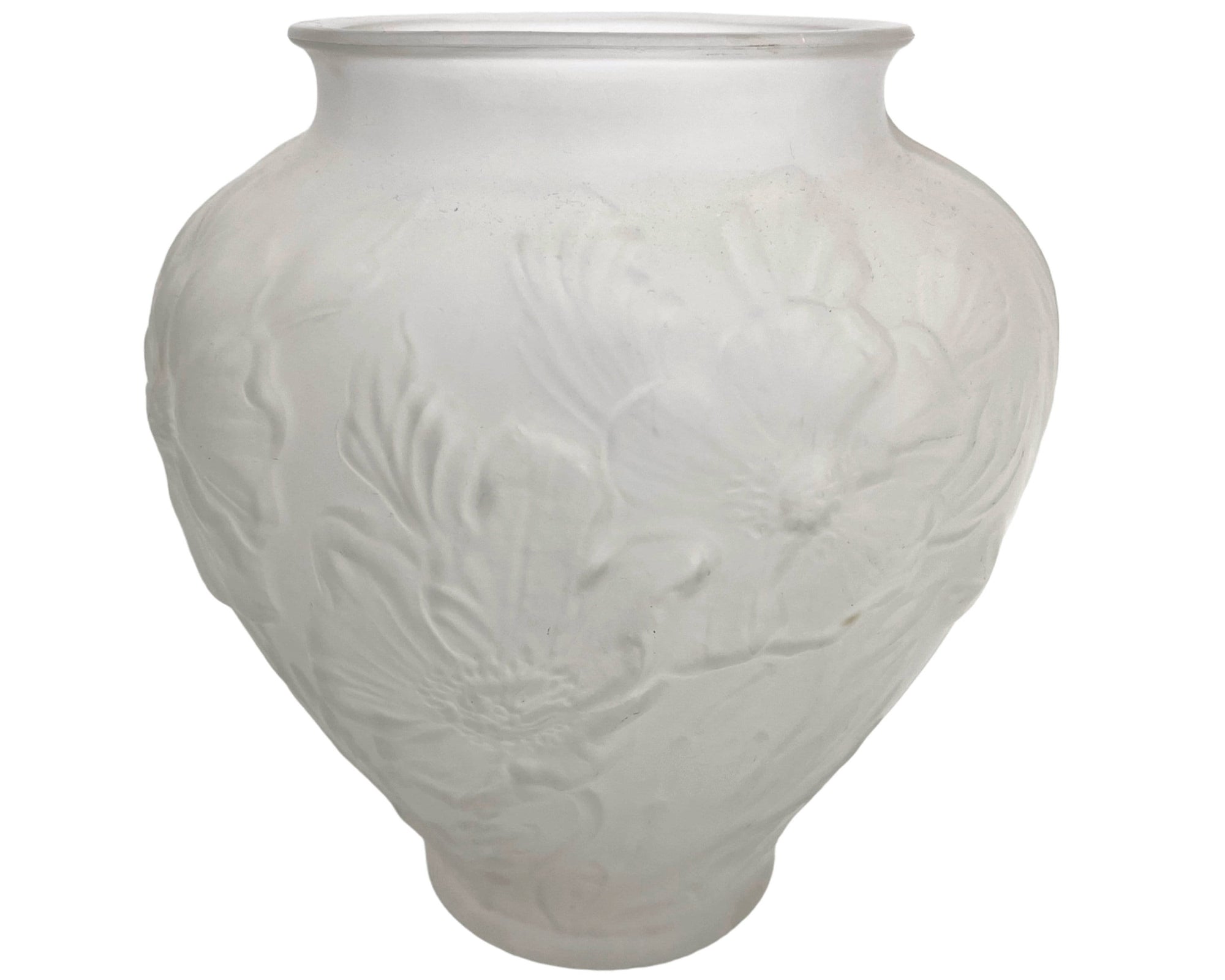 1920s Consolidated Art Glass Deco Martele Vase Poppies Pattern Satin Glass - Poppy's Vintage Clothing