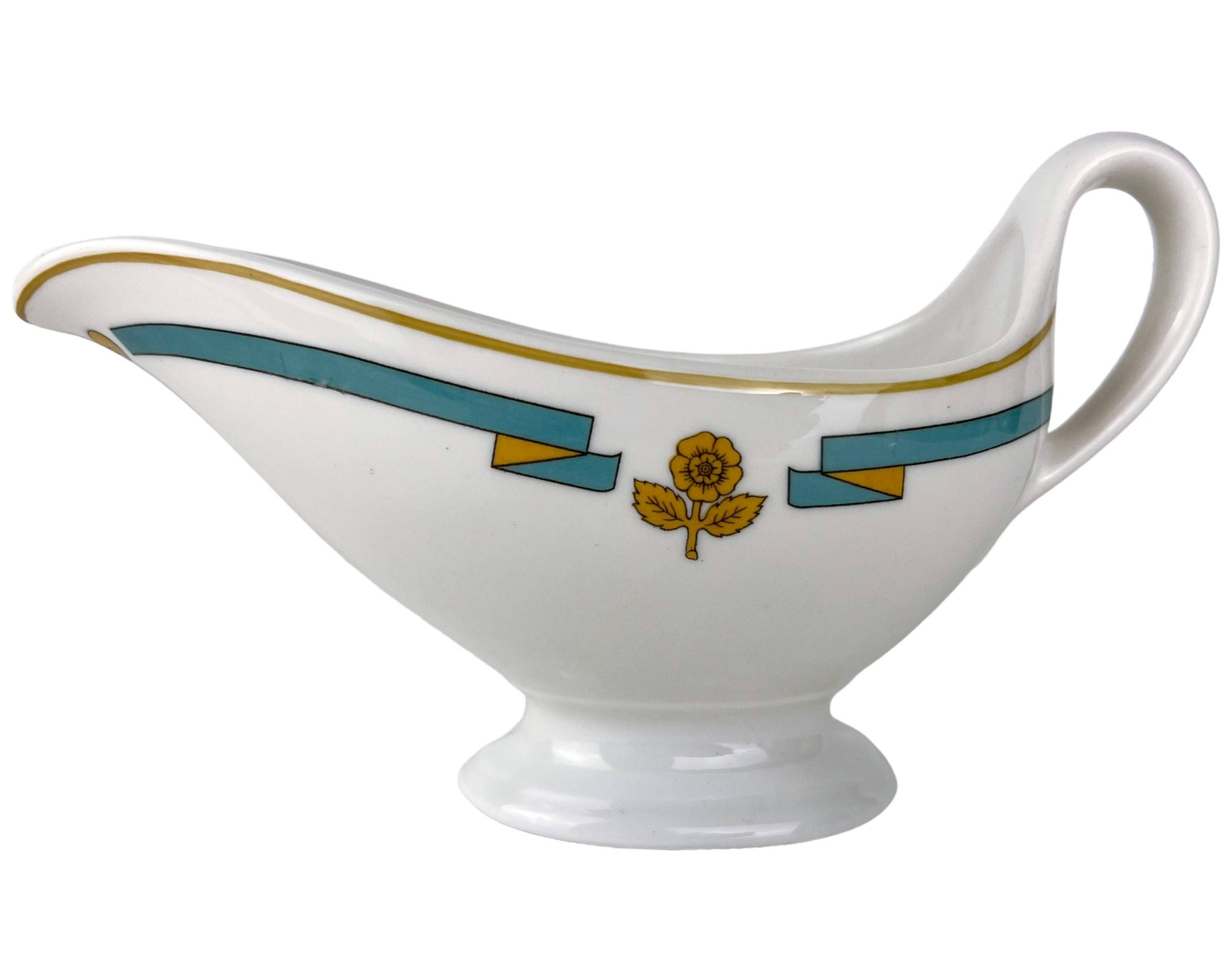 1962 Vintage City of Montreal Quebec Restaurant Ware Syracuse China Gravy Boat - Poppy's Vintage Clothing