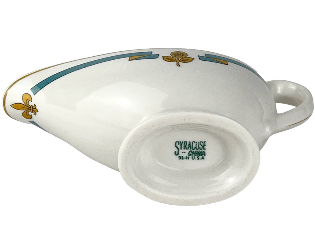 1962 Vintage City of Montreal Quebec Restaurant Ware Syracuse China Gravy Boat - Poppy's Vintage Clothing