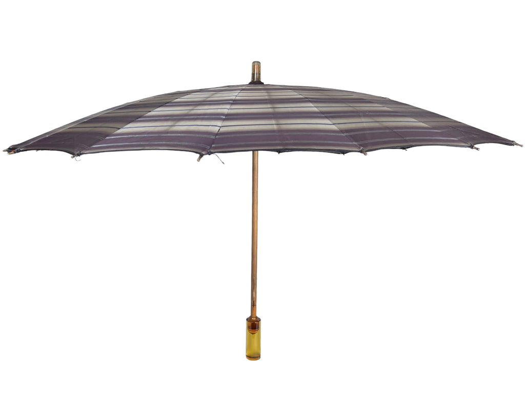 Vintage 1940s Umbrella Apple Juice Bakelite Handle - Poppy's Vintage Clothing