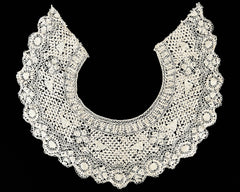 Large Antique Maltese Silk Lace Collar Hand Made Victorian Era - Poppy's Vintage Clothing