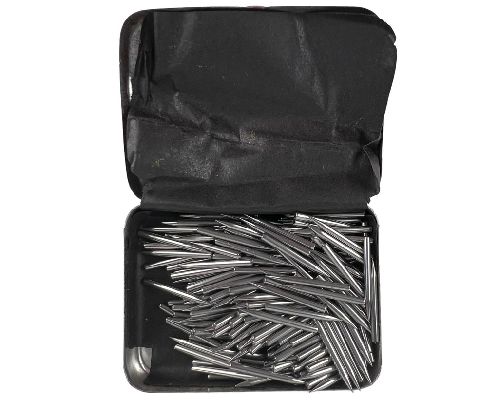 Vintage Parrot Gramophone Needle Tin Full with Unused Extra Loud Needles - Poppy's Vintage Clothing