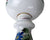 Antique Oil Lamp Painted Milk Glass w Hungarian Keolupper Budapest Burner - Poppy's Vintage Clothing