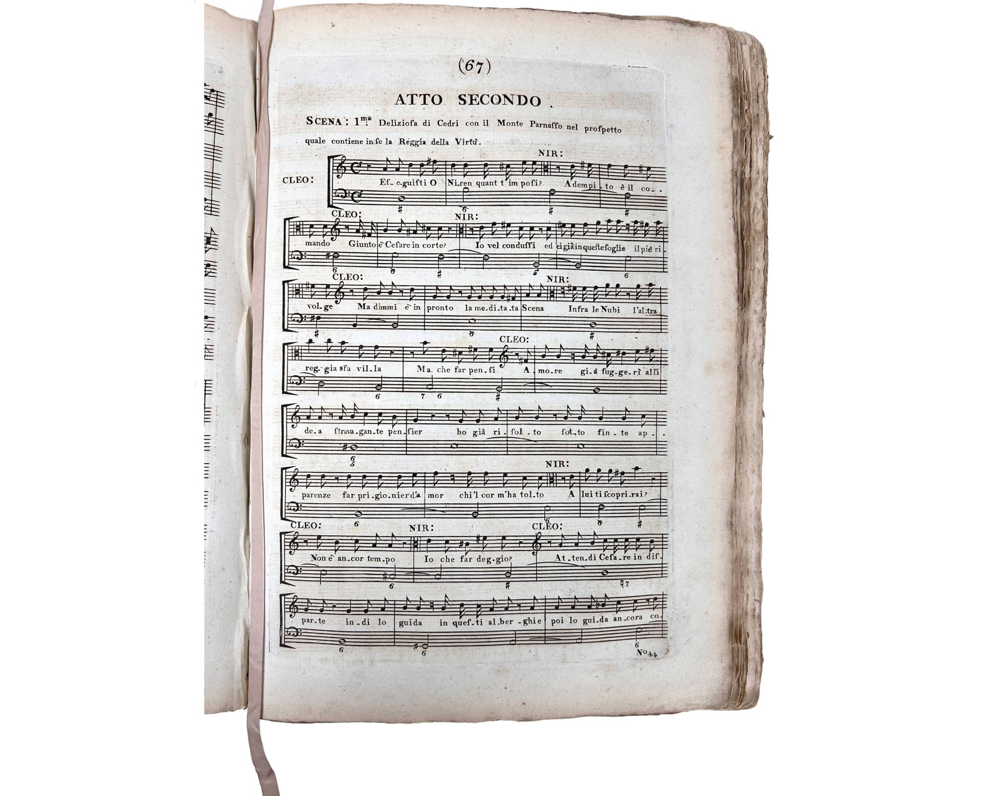 Rare Antique 18th c Musical Score GF Handel Giulio Cesare Opera in Tre Atti 1723 - Poppy's Vintage Clothing