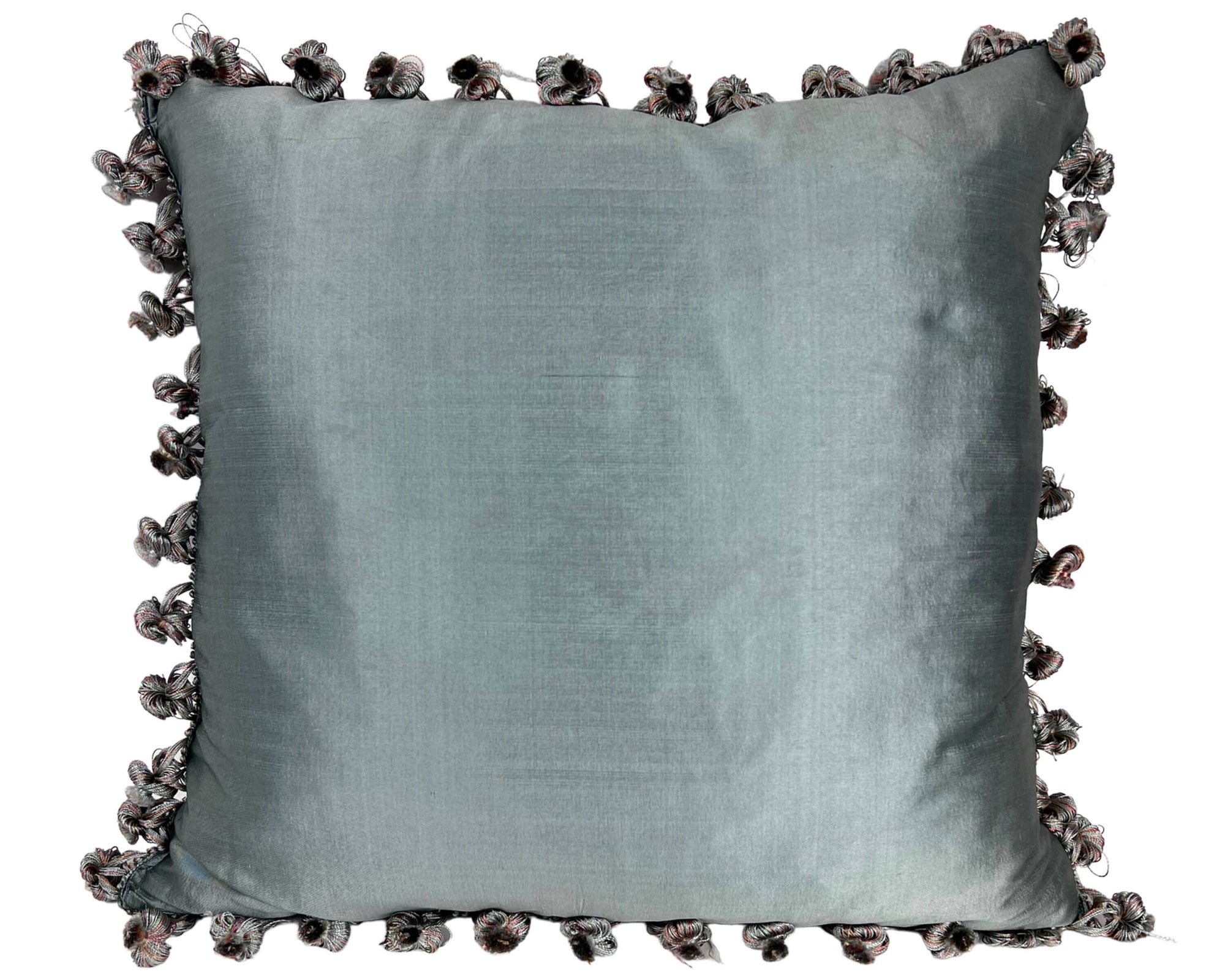 Large Vintage Embroidery Pillow Embroidered Flowers Decorative Cushion - Poppy's Vintage Clothing