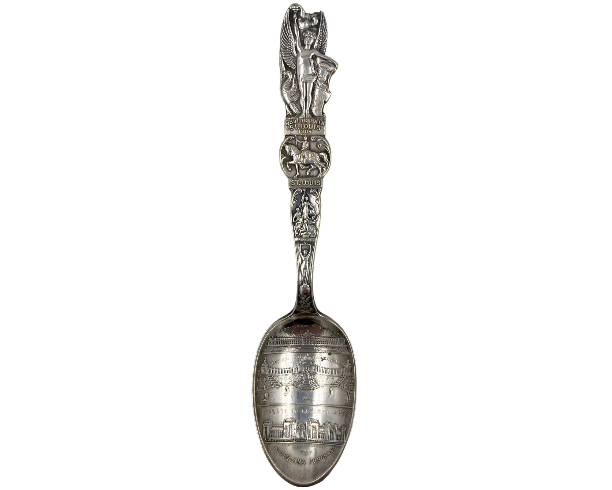 Antique 1904 St Louis Worlds Fair Souvenir Spoon Hirsch & Oppenheimer - Poppy's Vintage Clothing