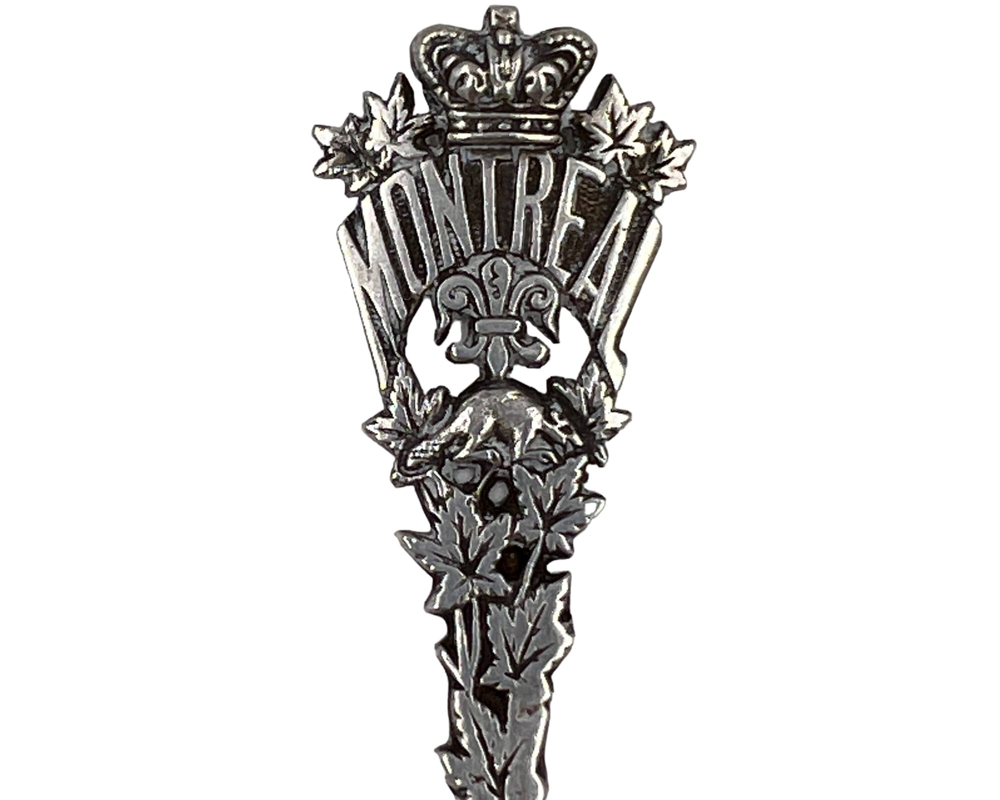 Antique Victorian Montreal Lacrosse Sterling Silver Souvenir Spoon M Cochenthaler - Poppy's Vintage Clothing