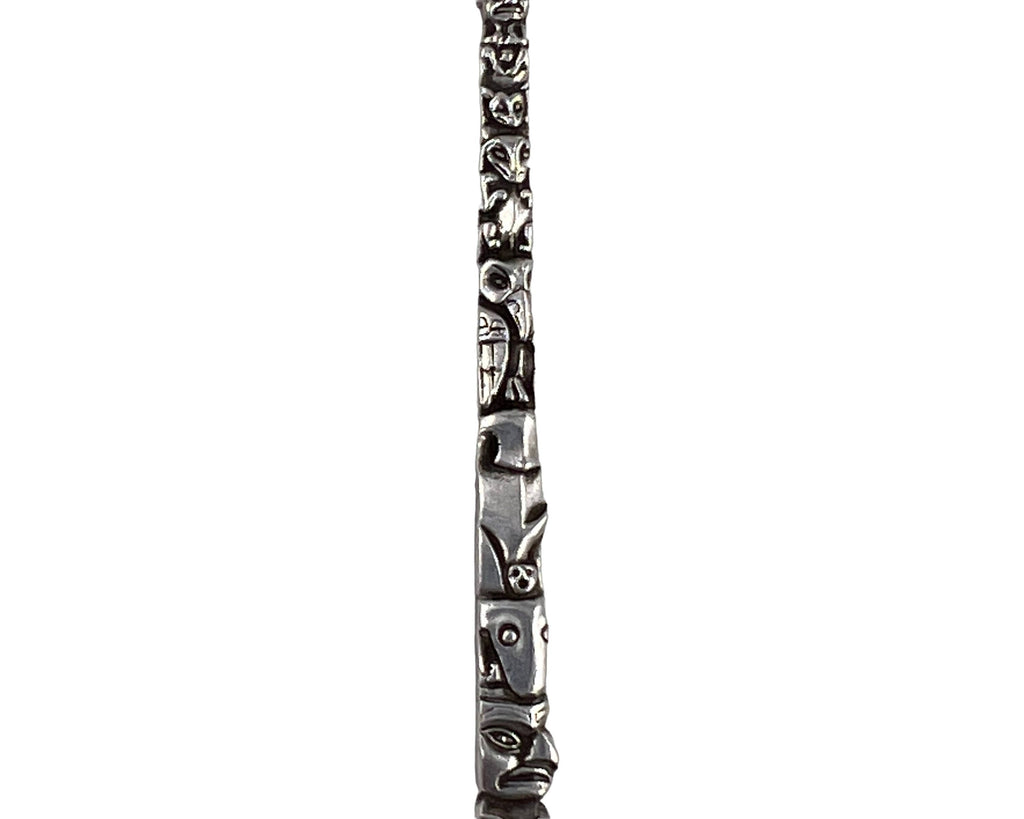 Antique Indian Chief Seattle Souvenir Spoon Sterling Silver Totem Pole w Princess Angeline Bowl - Poppy's Vintage Clothing