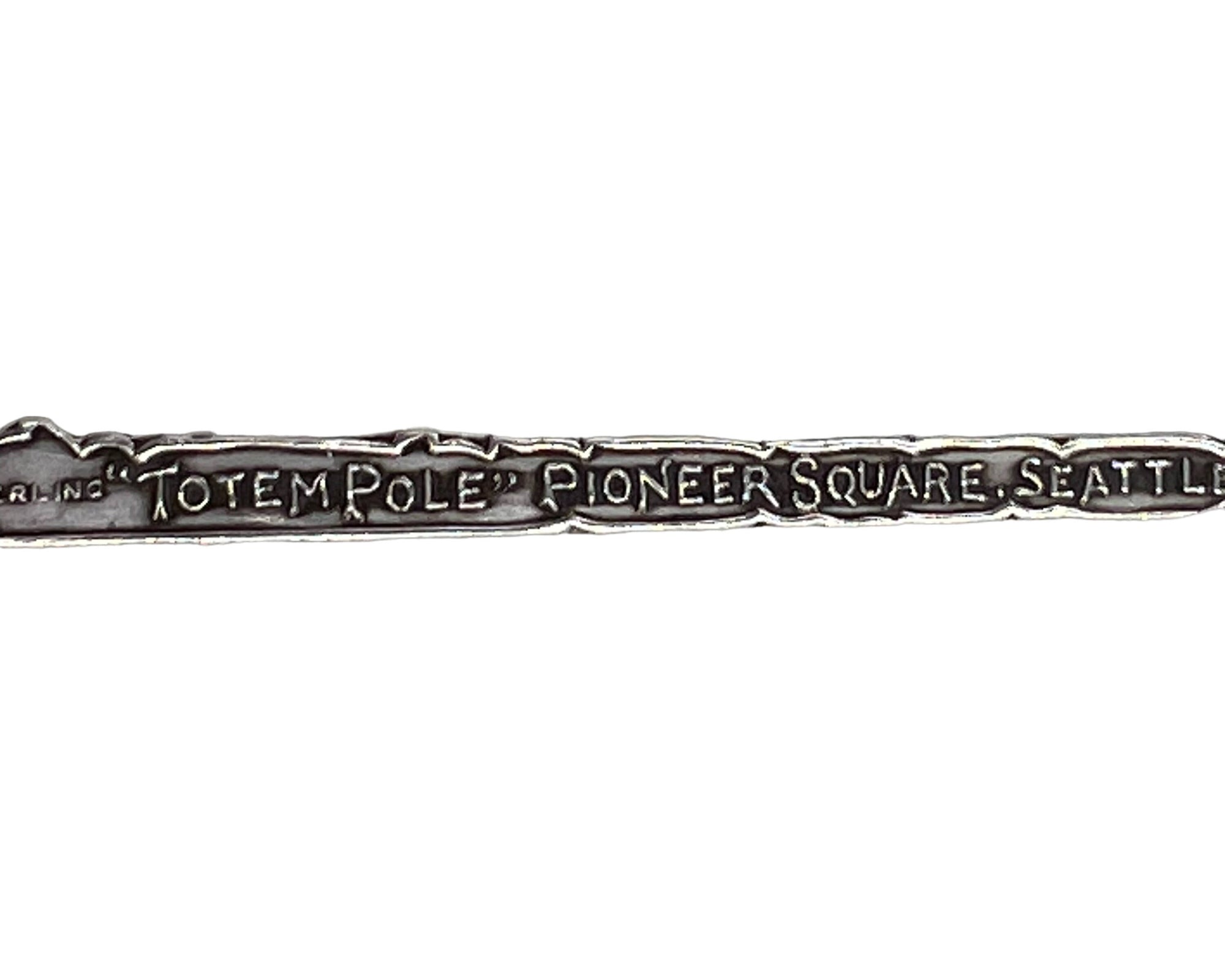 Antique Indian Chief Seattle Souvenir Spoon Sterling Silver Totem Pole w Princess Angeline Bowl - Poppy's Vintage Clothing