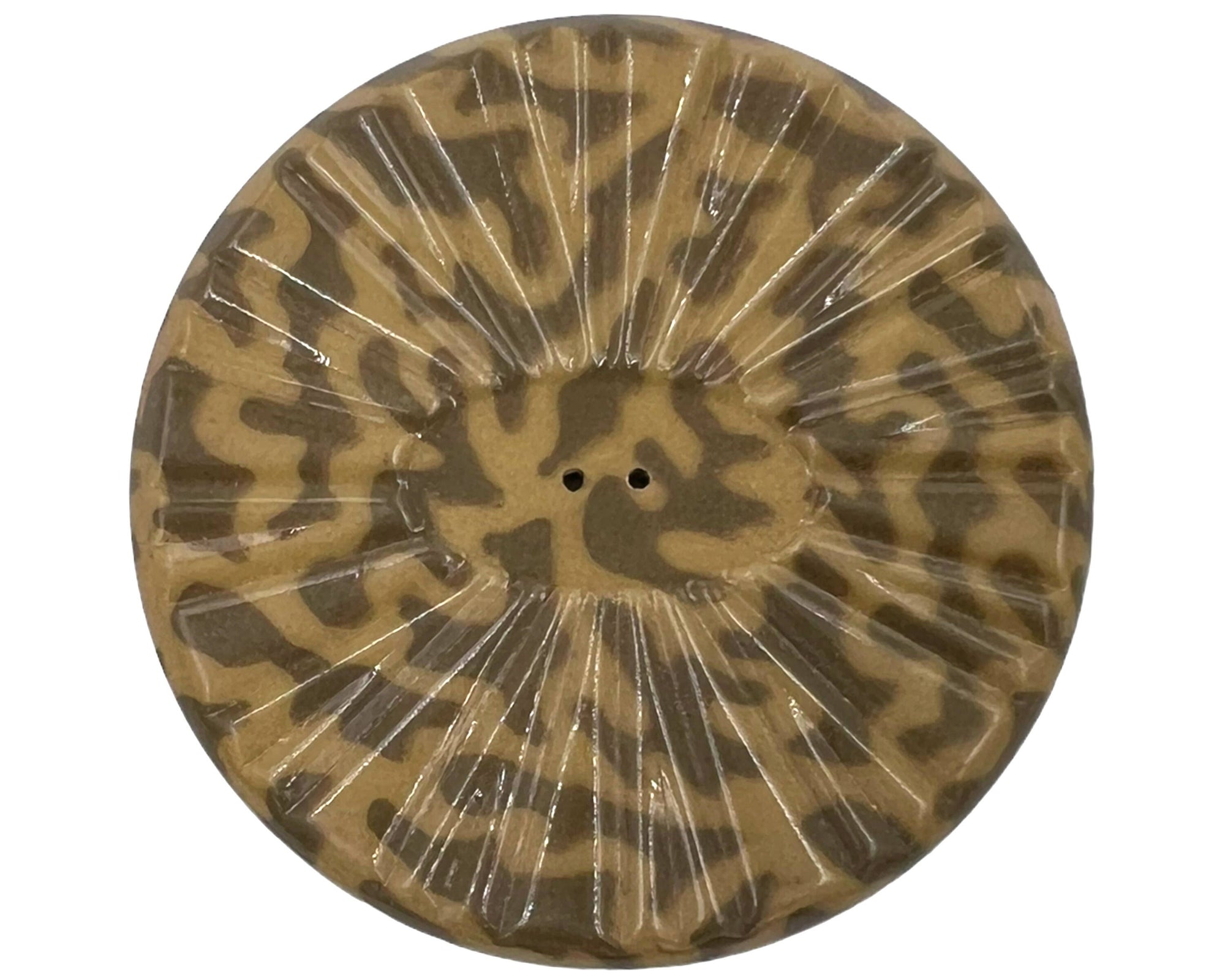 Huge 1920s Button Mottled Mottled Celluloid 2 7/8 Diameter - Poppy's Vintage Clothing