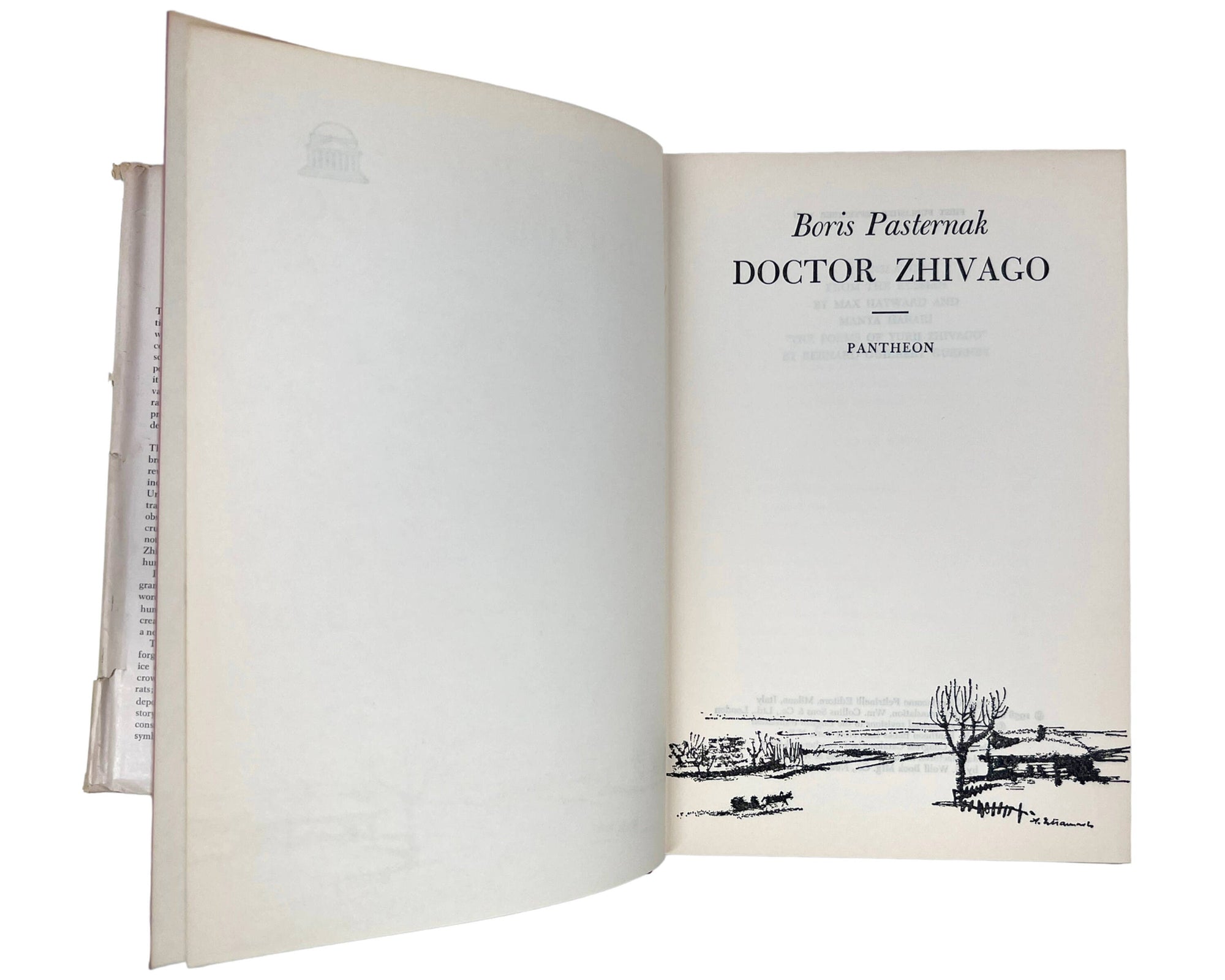 1958 Doctor Zhivago 1st Edition 1st Printing Pantheon US w Dust Jacket - Poppy's Vintage Clothing