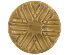 Vintage 1920s Carved Bakelite Button Caramel Thermoplastic 2 1/2 Diameter - Poppy's Vintage Clothing