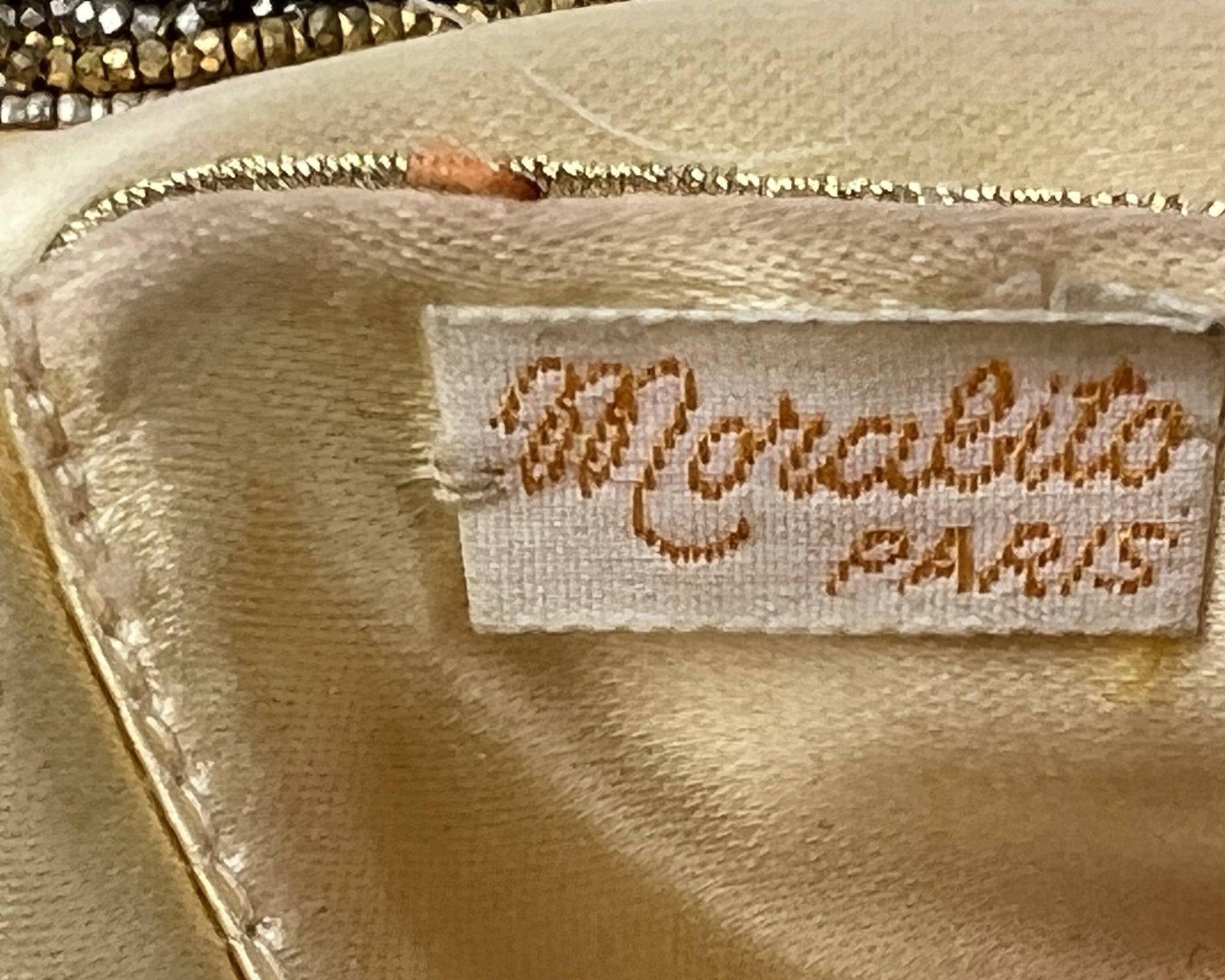 Vintage 1950s Morabito Paris Evening Purse Micro Steel Beaded Bag Made in France - Poppy's Vintage Clothing