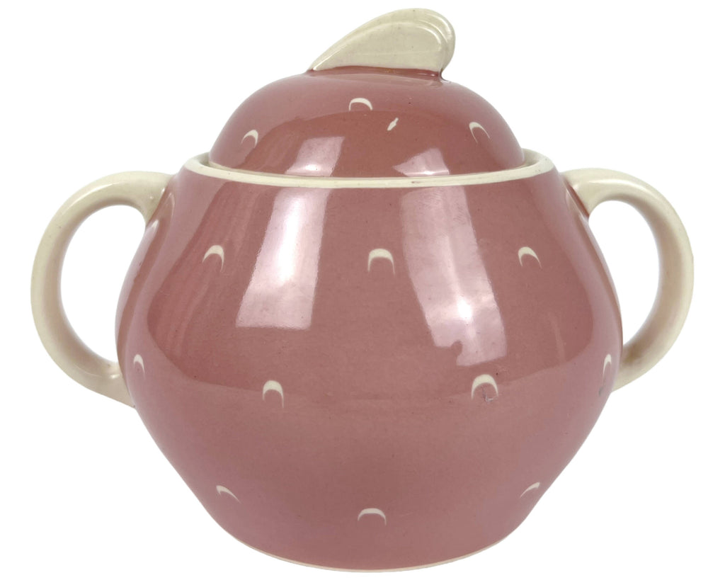 Vintage Susie Cooper Kestrel Pink Crescents Sugar Bowl - Poppy's Vintage Clothing