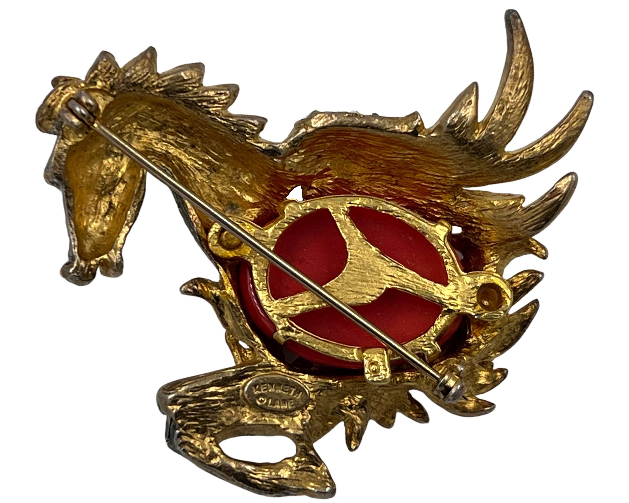 Vintage Kenneth Lane Pegasus Horse Brooch Iconic VFG - Poppy's Vintage Clothing