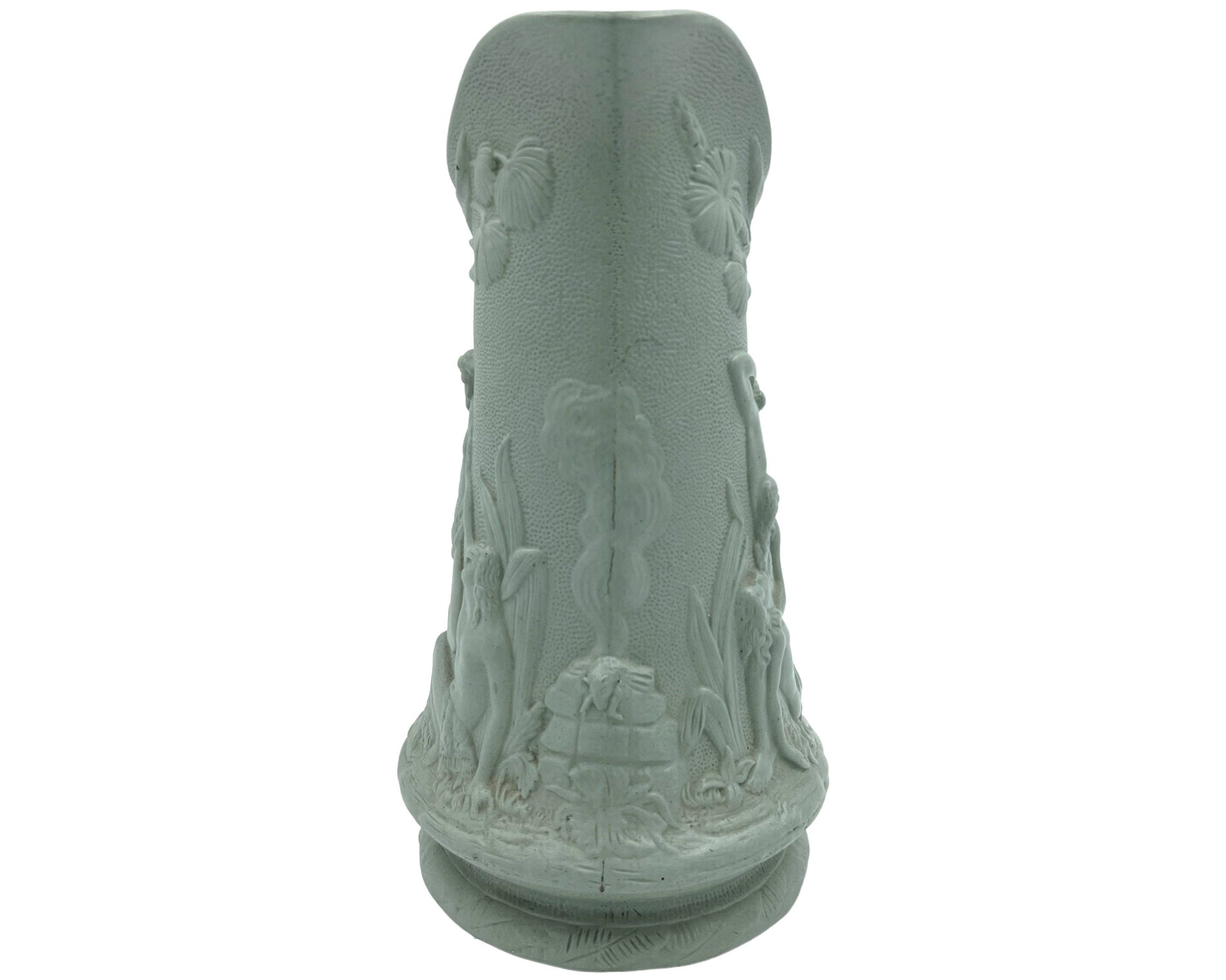 Antique Molded Relief Pottery Jug Pitcher The Death of Abel Edward Walley c 1850 Biblical Scenes - Poppy's Vintage Clothing