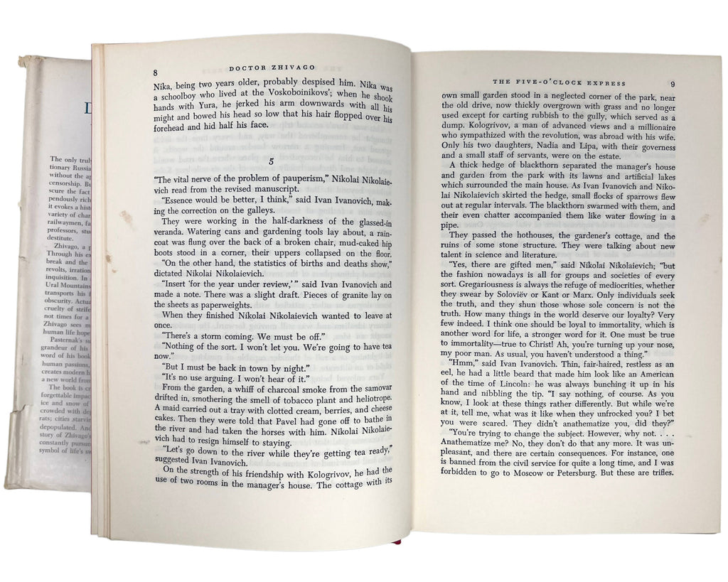 1958 Doctor Zhivago 1st Edition 1st Printing Pantheon US w Dust Jacket - Poppy's Vintage Clothing
