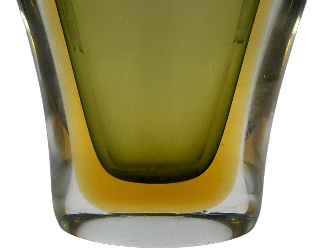 Vintage Murano Glass Sommerso Basket Vase Archimede Seguso 9.13 - Poppy's Vintage Clothing