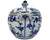 Antique 19th c Tettau Porcelain Sugar Bowl Strawflower / Blue Onion Kniglich privilegierte Porzellanmanufaktur - Poppy's Vintage Clothing