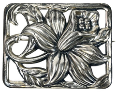 Vintage Danecraft Sterling Silver Pin Flower Brooch circa 1930s Canadian Mark - Poppy's Vintage Clothing