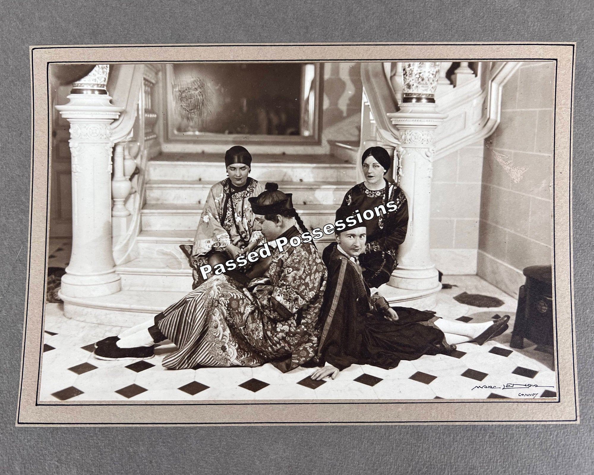 Vintage 1920s Asian Costume Party Halloween Photo Signed 6.25 x 9.25 - Poppy's Vintage Clothing