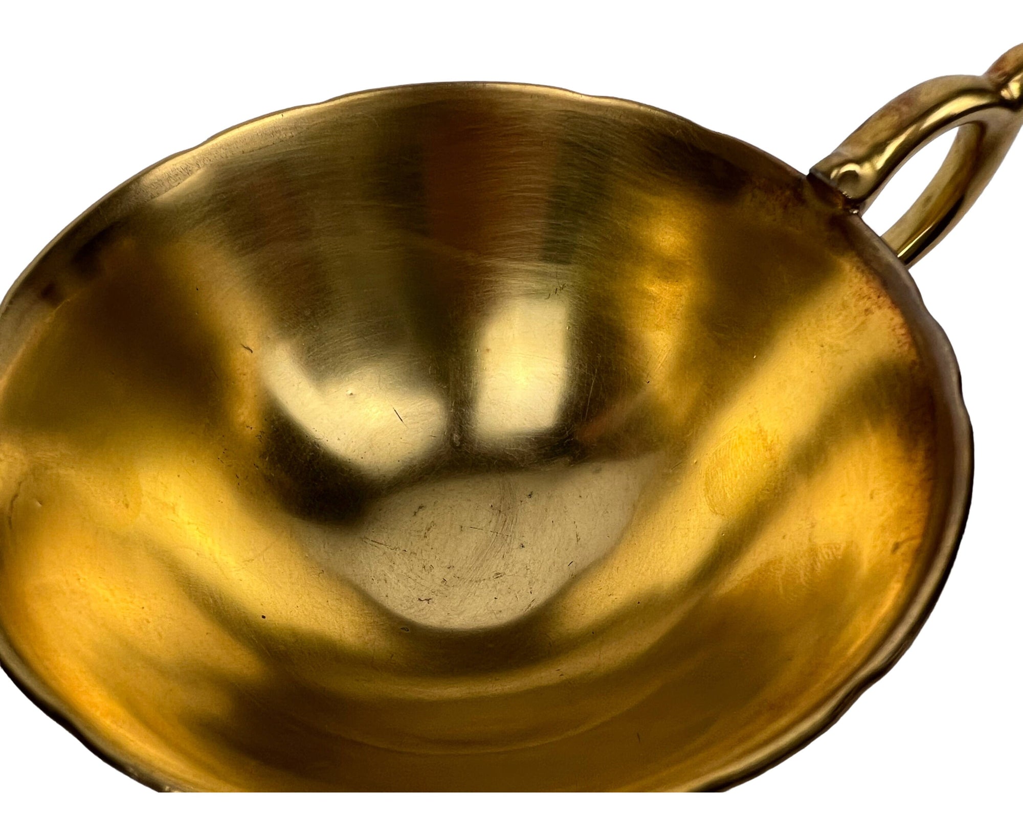 Vintage Aynsley Gold Orchard Fruit Cup & Saucer Signed D Jones Bone China - Poppy's Vintage Clothing