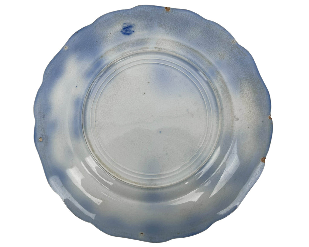 Antique Ridgways Lonsdale Flow Blue Plate c 1910 - Poppy's Vintage Clothing