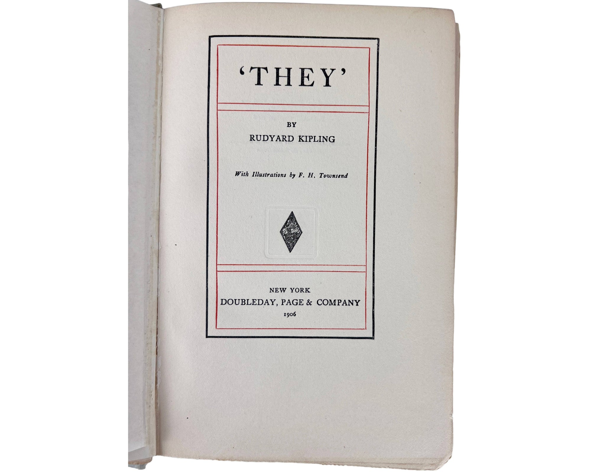 1st US Edition Book They by Rudyard Kipling 1906 Doubleday Page & Co - Poppy's Vintage Clothing