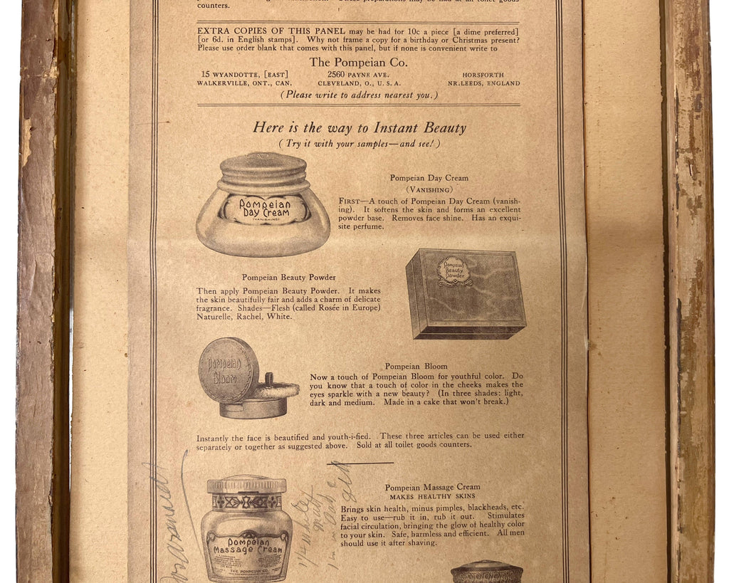 1923 Antique Mary Pickford Print by Gene Pressler for Pompeian Beauty Products - Poppy's Vintage Clothing