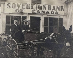 Antique Sovereign Bank of Canada Photo Rare Photograph of Branch circa 1900 - Poppy's Vintage Clothing