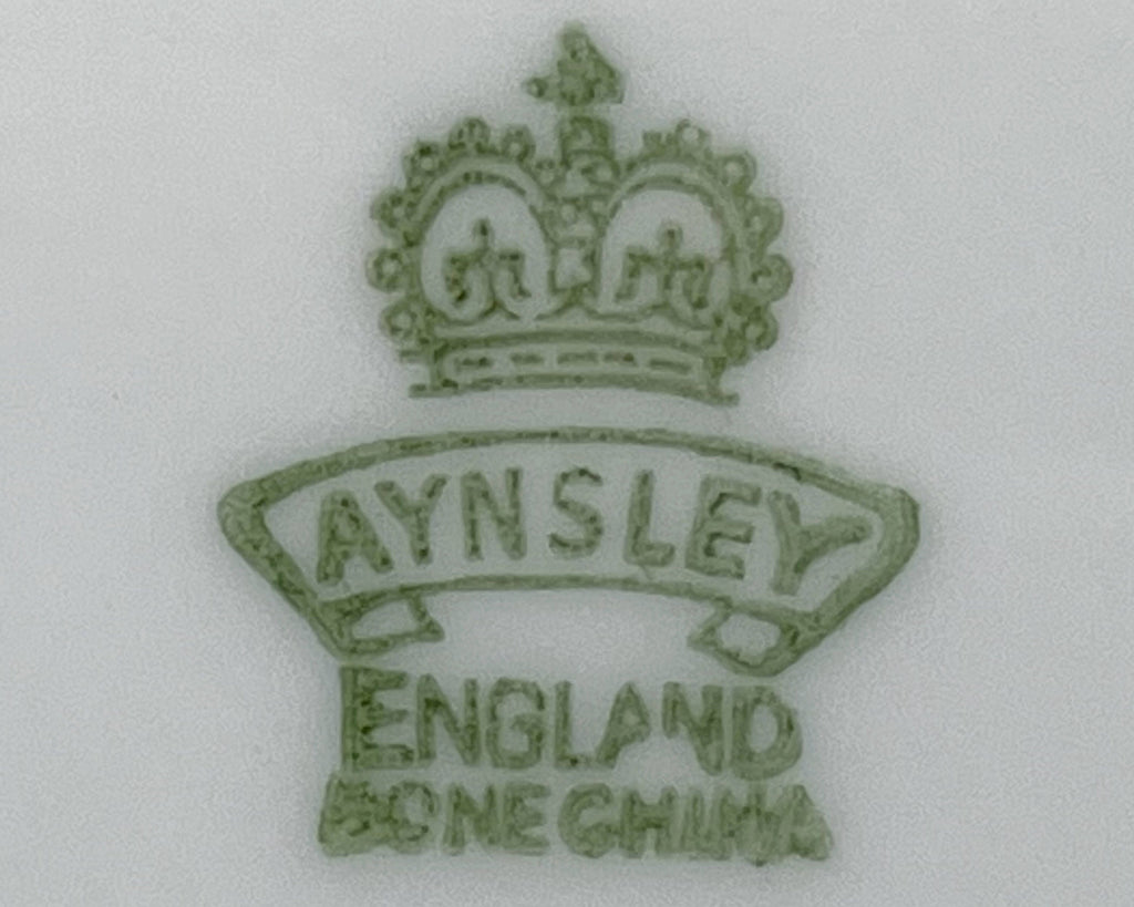 Vintage 1930s Aynsley Bone China Square Cake Plate Bluebell Time w Blue Trim - Poppy's Vintage Clothing