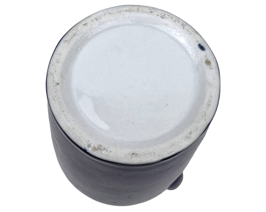 Antique Cobalt Blue Vase Horse and Rider Wheelock Dresden China Germany - Poppy's Vintage Clothing