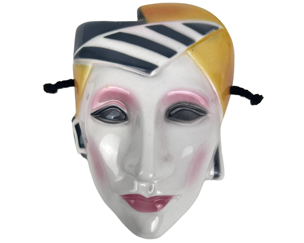 Vintage 1980s Androgyny Wall Pockets New Wave Androgynous Faces - Poppy's Vintage Clothing