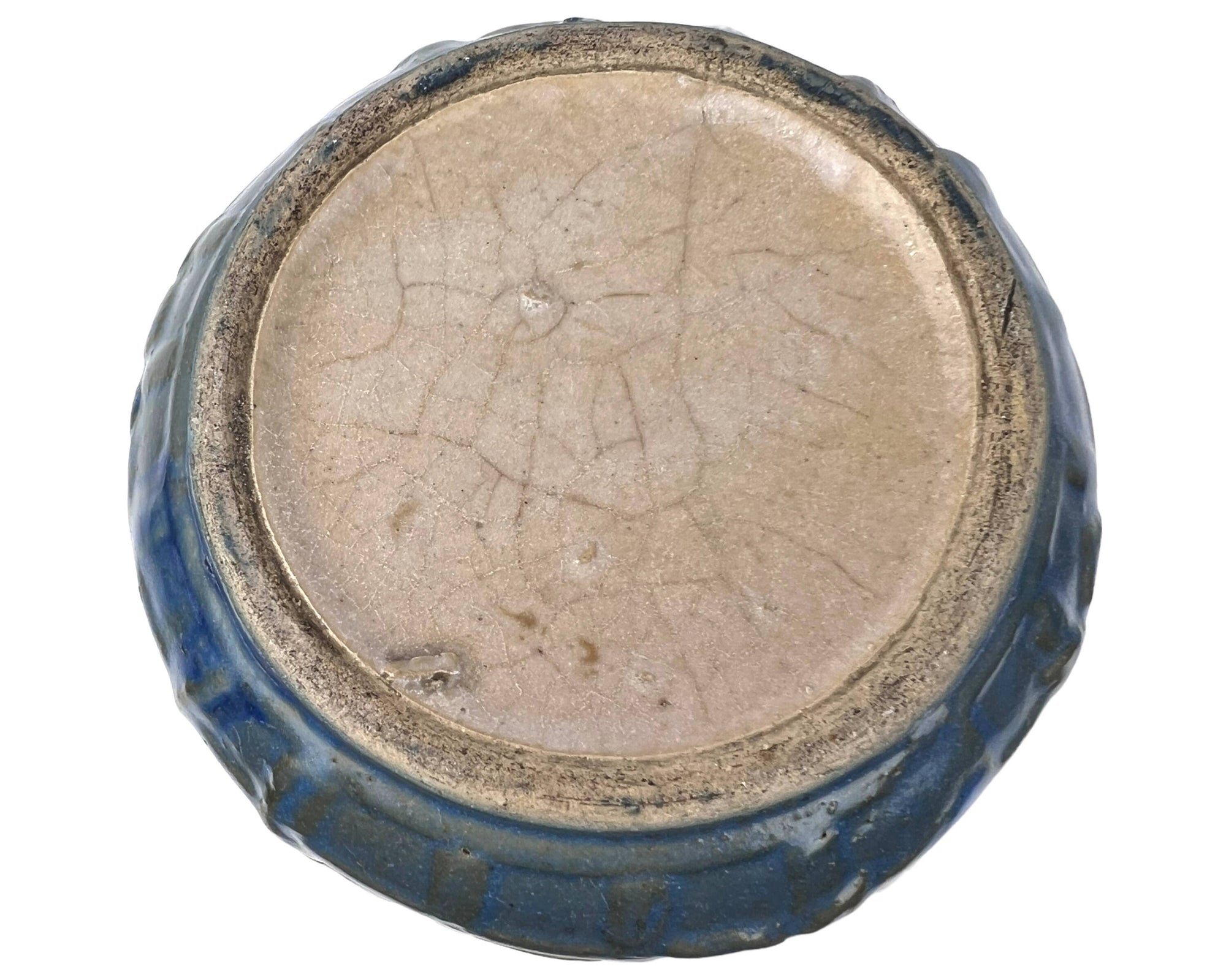 Antique Yelloware Stoneware Jug Rose on a Trellis Pitcher Rural Primitive - Poppy's Vintage Clothing