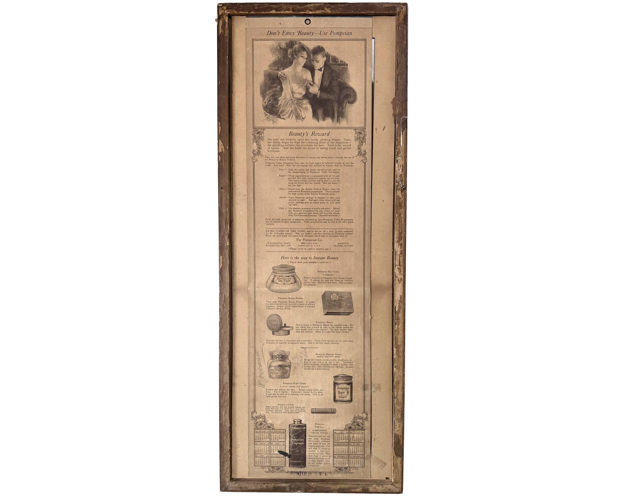 1923 Antique Mary Pickford Print by Gene Pressler for Pompeian Beauty Products - Poppy's Vintage Clothing