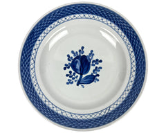 Vintage 1965 Royal Copenhagen Alumni Porcelain Traquebar Blue Salad Plate 8 1/4 - Poppy's Vintage Clothing