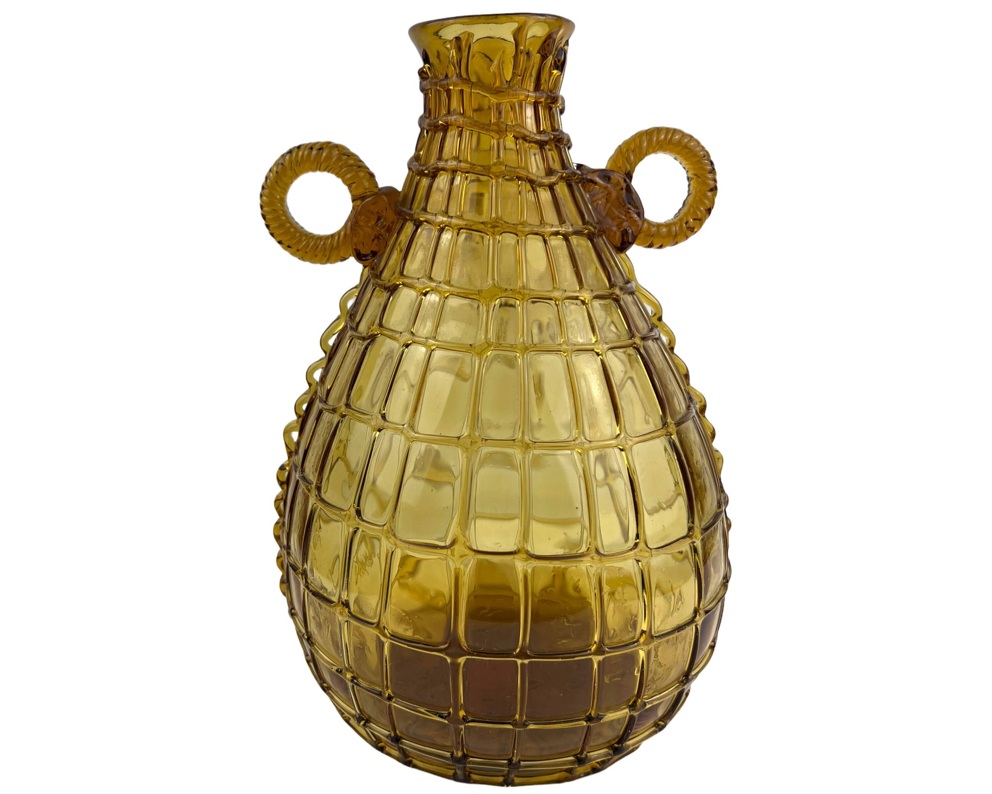 Vintage Spanish Glass Vase by Gordiola Majorca Hand Blown 11 - Poppy's Vintage Clothing