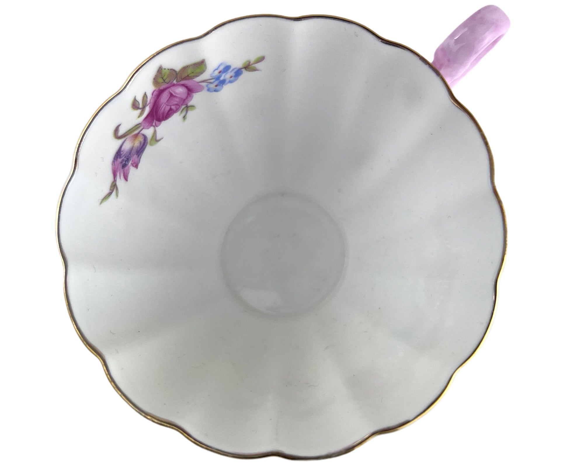 Vintage Shelley Tea Cup and Saucer Rose & Tulip Ludlow Shape Bone China 2316 - Poppy's Vintage Clothing