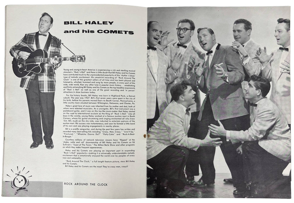 Vintage Concert Program Biggest Rock n Roll Show of 56 Bo Diddley Drifters Bill Haley Flamingos - Poppy's Vintage Clothing