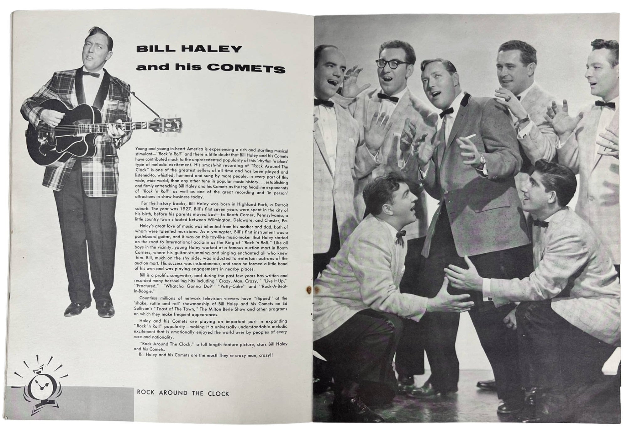Vintage Concert Program Biggest Rock n Roll Show of 56 Bo Diddley Drifters Bill Haley Flamingos - Poppy's Vintage Clothing