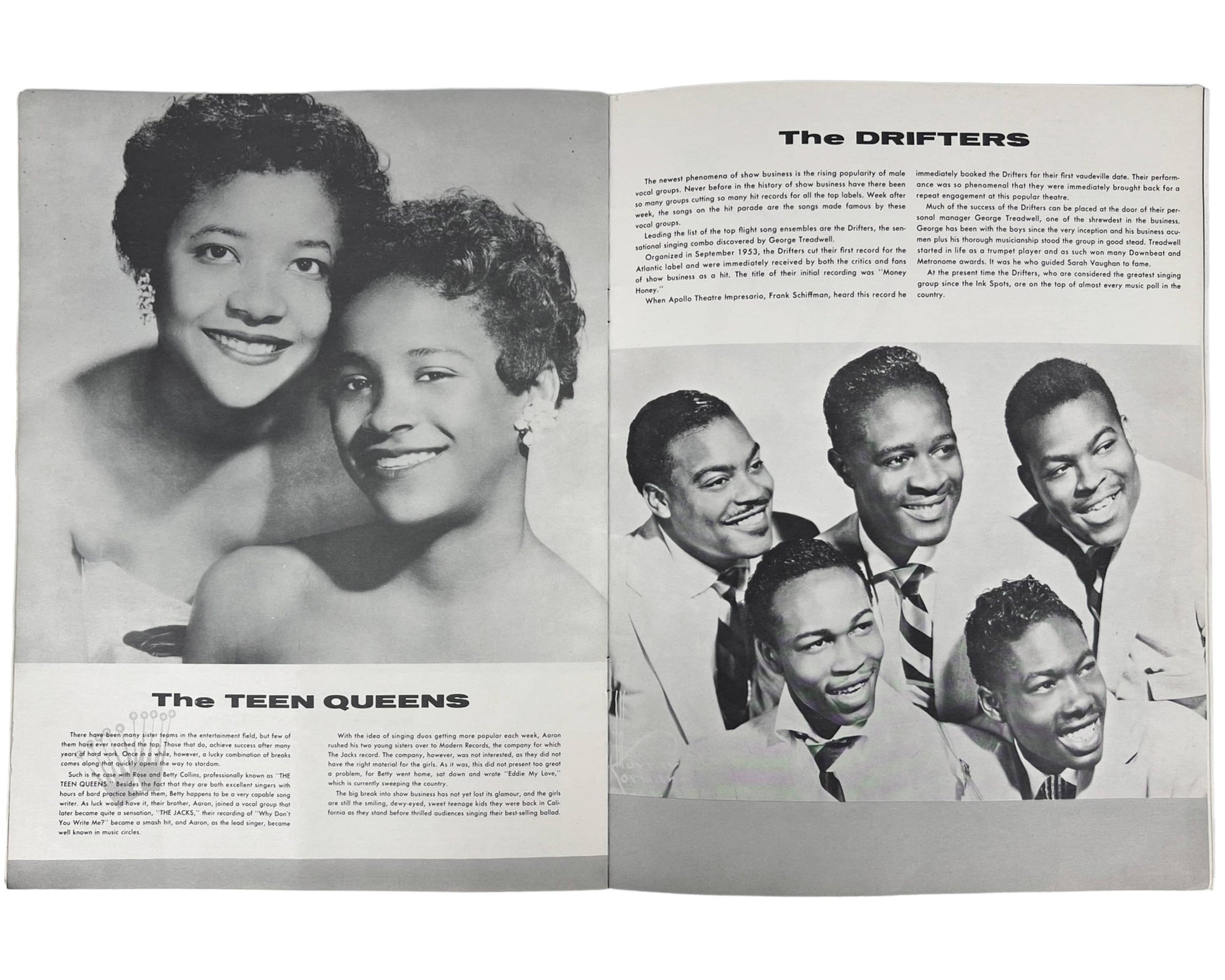 Vintage Concert Program Biggest Rock n Roll Show of 56 Bo Diddley Drifters Bill Haley Flamingos - Poppy's Vintage Clothing