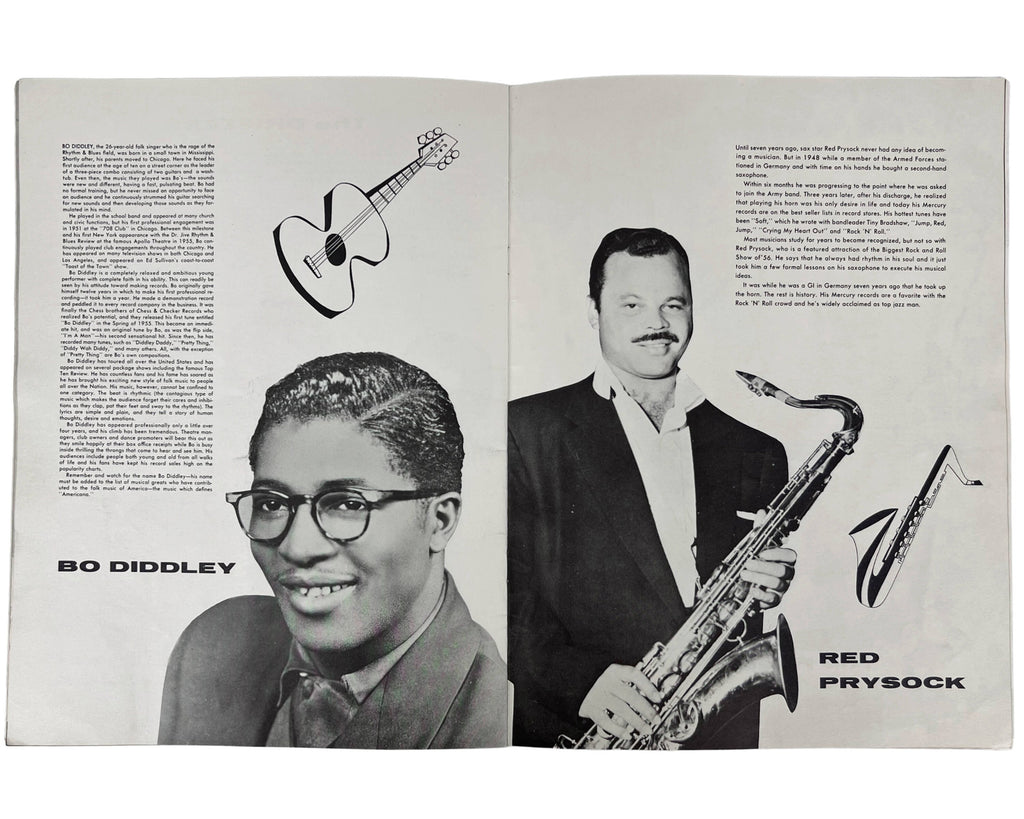 Vintage Concert Program Biggest Rock n Roll Show of 56 Bo Diddley Drifters Bill Haley Flamingos - Poppy's Vintage Clothing