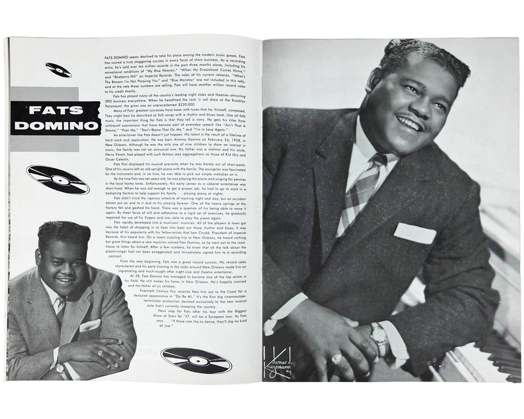 Vintage 1957 Concert Tour Program Biggest Show of Stars for 57 RnR RnB Doo Wop Soul Artists Chuck Berry - Poppy's Vintage Clothing