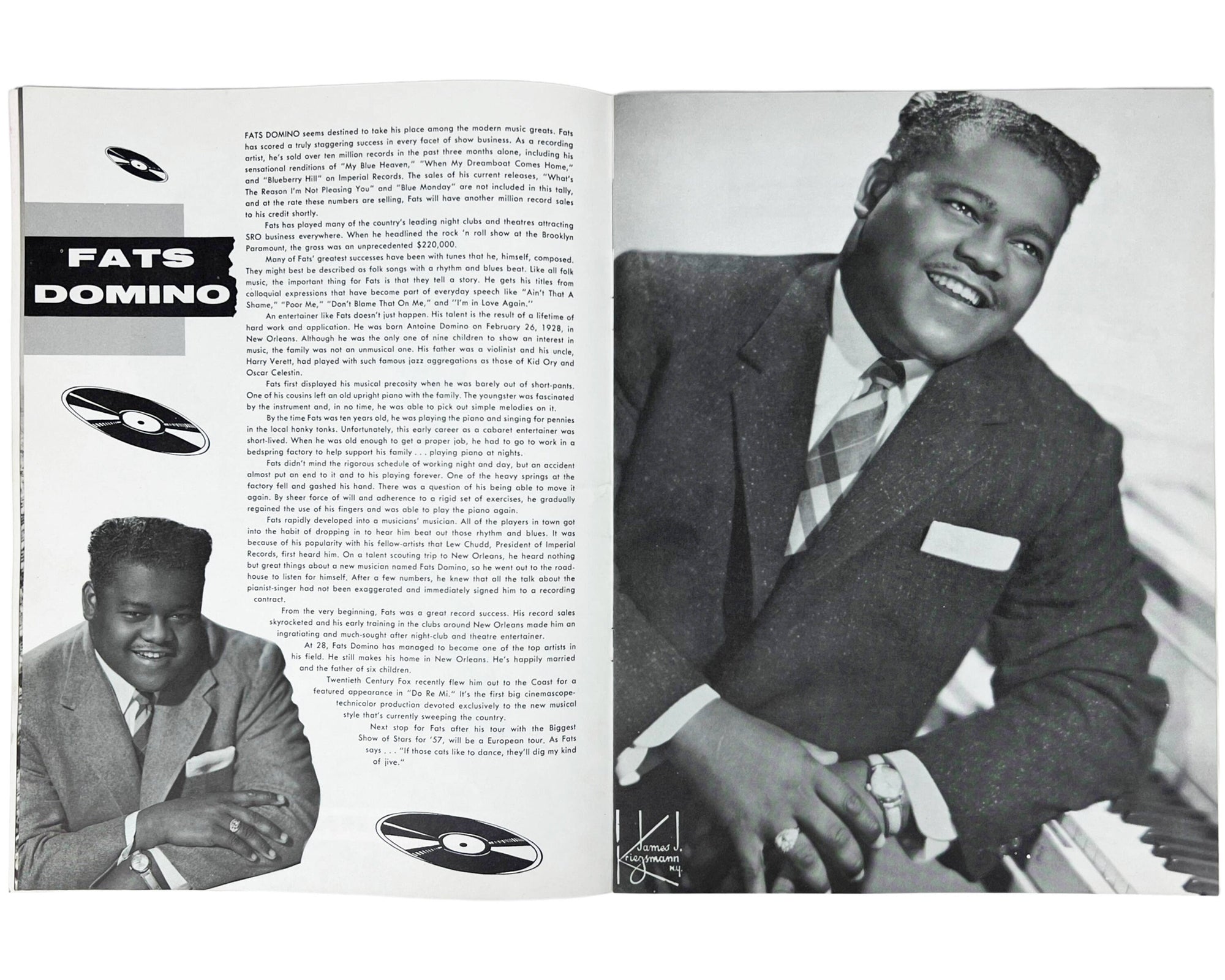 Vintage 1957 Concert Tour Program Biggest Show of Stars for 57 RnR RnB Doo Wop Soul Artists Chuck Berry - Poppy's Vintage Clothing